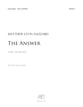 The Answer SSAA choral sheet music cover